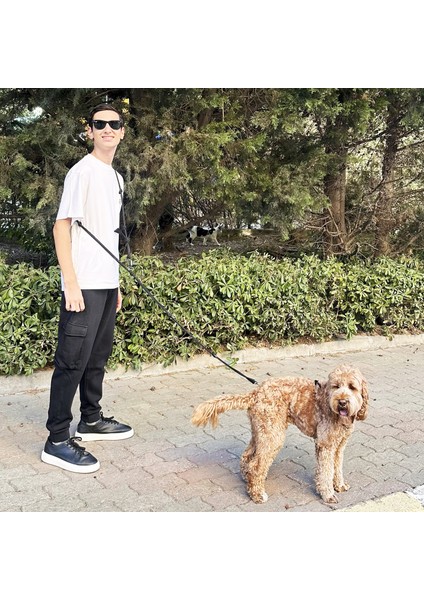 Petswuu Eller Serbest Hands Free Köpek Gezdirme Tasması – El Yapımı, 260 Cm, Çelik Kilitli modelleri