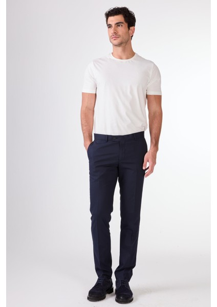 Lacivert Erkek Slim Fit Düz Pantolon fırsatları
