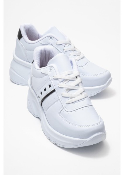 Kadın Spor Ayakkabı; Beyaz Siyah