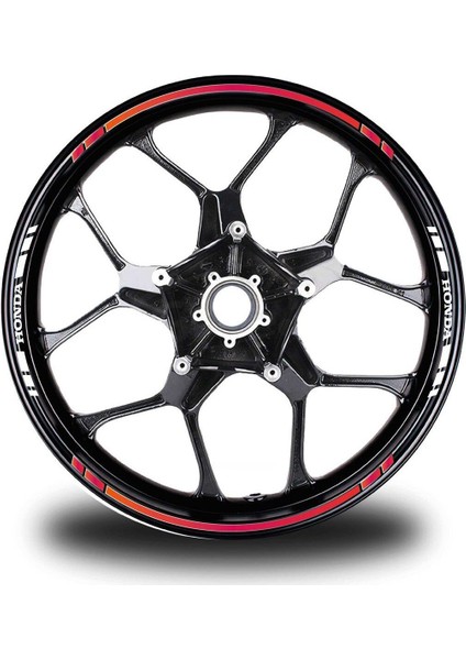 Yazısız Uzun Honda Yazılı Kısa Kesikli 16 Lı Çift Renk Jant Sticker Etiket
