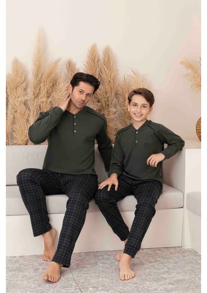 Baba Oğul Kombin Yapılabilir Uzun Kollu Interlok Pijama TAKIMI-4102 fiyatları