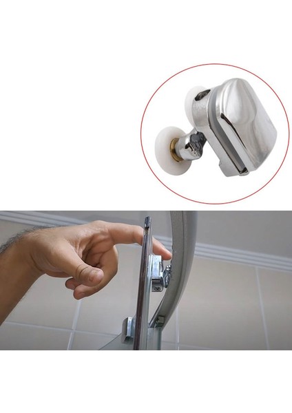 Ayrıntıshop Duşakabin Tekerleği Rulmanlı Cam Duşakabin - Krom 4 Lü Set fırsatları