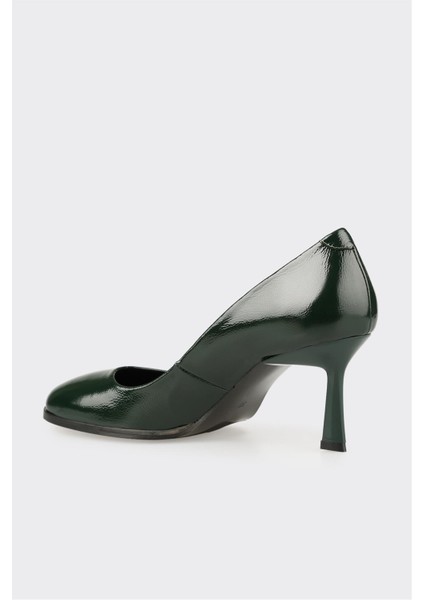 Haki Deri Kadın Ayakkabı modelleri