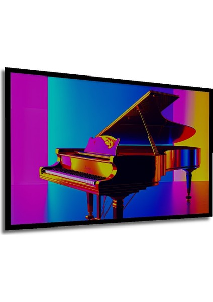 Çerçeve Görünümlü Neon Işıltılı Piyano Modern Sanat Dekoratif Ahşap Ev/işyeri/ofis Kare Tablo modelleri
