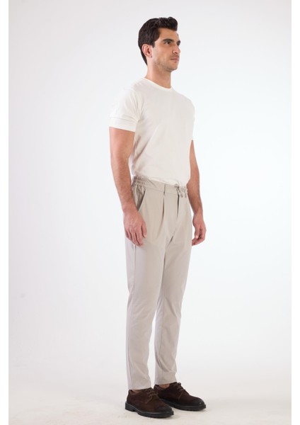 Gri Bağcıklı Pileli Jogger Erkek Pantolon fiyatları