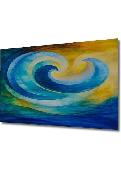 Spiral Okyanus Esintisi Yağlı Boya Görünümlü Dekoratif Ahşap Ev/işyeri/ofis Kare Tablo fiyatları