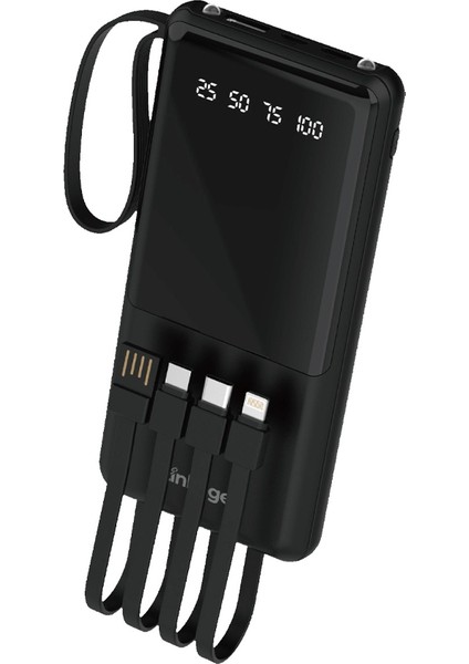 Linkage Lkp-52 10.000MAH Dahili Kablolu, 2xfenerli LCD Göstergeli Taşınabilir Powerbank