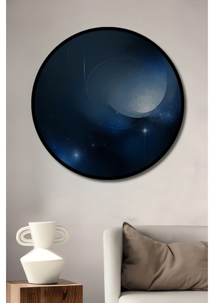 Çerçeve Görünümlü Derin Uzay Modern Sanat Dekoratif Ahşap Ev/işyeri/ofis Yuvarlak Tablo