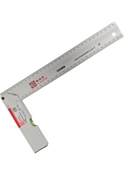 B.h.d BHD00196 300MM/30CM Alüminyum L Marangoz Gönye/su Terazili