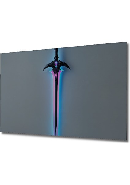 Neon Işıltılı Kılıç Dekoratif Ahşap Ev/işyeri/ofis Kare Tablo fiyatları