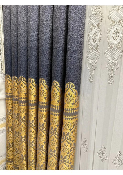 Nivemeshome Side Antrasit 5401 FT632057 1/3 Sık Pileli Fon Perde Apm indirimleri