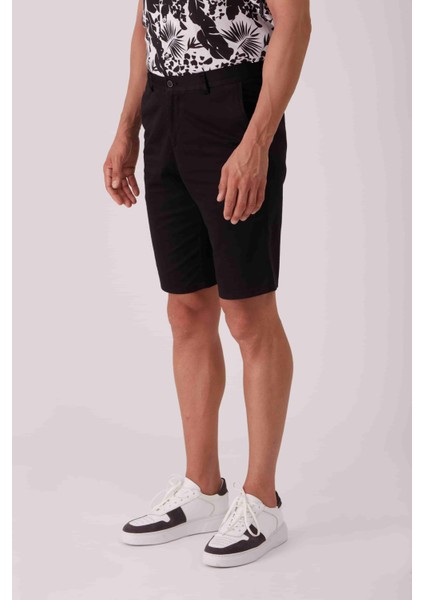 Siyah Erkek Regular Fit Düz Casual Short indirimleri