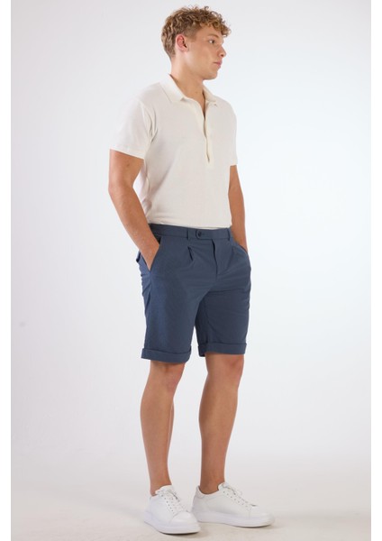 Indigo Erkek Slim Fit Gofre Desenli Short - 104682 indirimleri