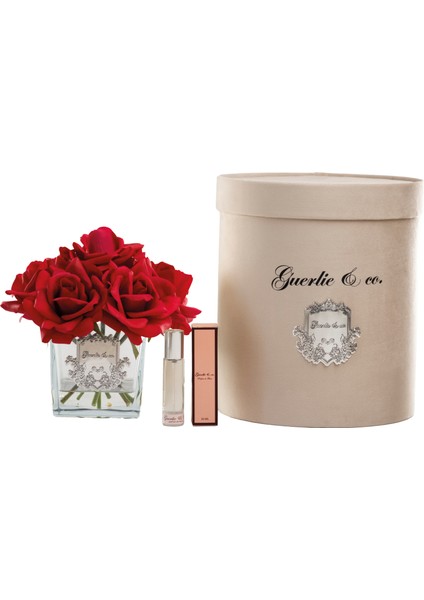 Guerlieandco. Kırmızı 7 Gül Kare Cam Gümüş fiyatları