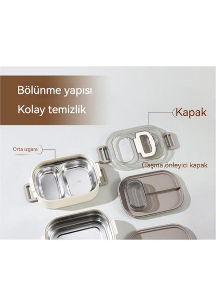 Bento Paslanmaz Çelik 1300ML Iki Katlı Sızdırmaz Lunch Box Yemek Kabı Beslenme fiyatları