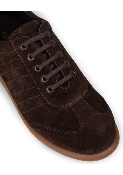 Erkek Hakiki Süet Kahverengi Günlük Ayakkabı - 01826MKHVC37 indirimleri