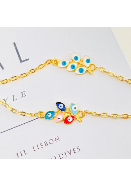 Mineli Bileklik Yaprak Bileklik Pirinç Gold 17+5cm fiyatları