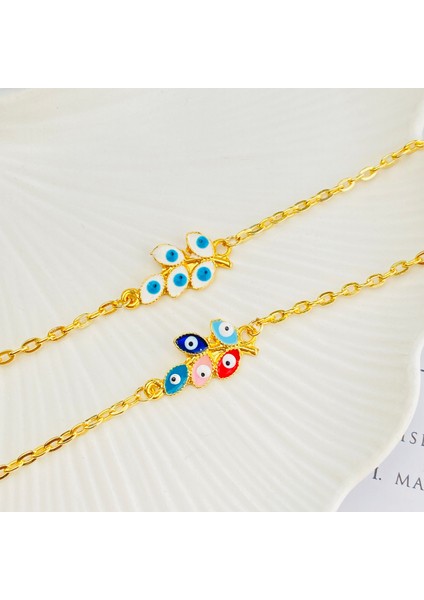 Mineli Bileklik Yaprak Bileklik Pirinç Gold 17+5cm modelleri