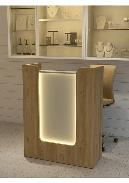 Bode Ledli Karşılama Bankosu Sepet-Kumtaşı modelleri