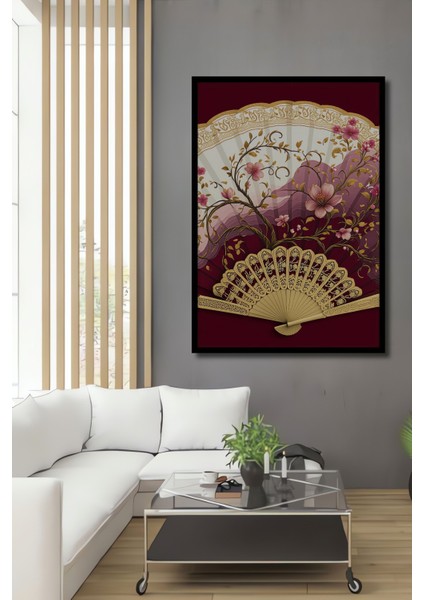 Çerçeve Görünümlü Osmanlı Esintili Çiçek Bahçesi Dekoratif Ahşap Ev/işyeri/ofis Kare Tablo