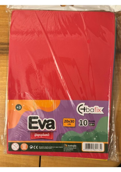 20X30 cm 10 Renk 1,8 mm Kalınlık Yapışkanlı