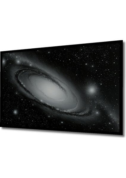 Çerçeve Görünümlü Andromeda Gökadası Yağlı Boya Görünümlü Dekoratif Ahşap Ev/işyeri/ofis Kare Tablo fiyatları