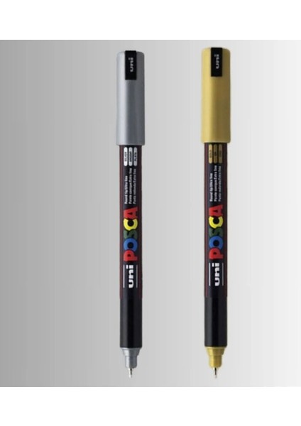 Posca Uni Pc-1mr Renkli Boya Marker Kalemler Ultra Ince 0,7 mm (1 Adet Altın+1 Adet Gümüş) fırsatları