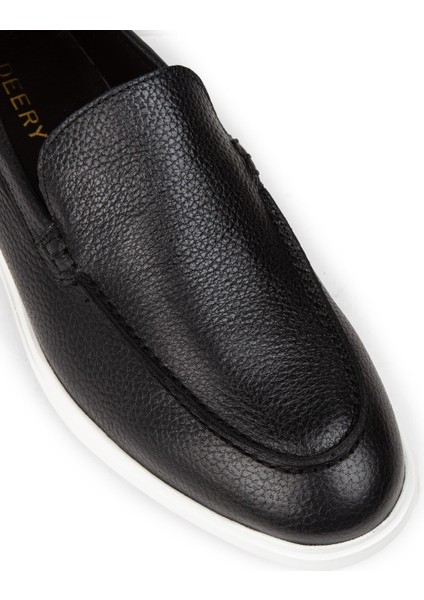 Erkek Hakiki Deri Siyah Loafer Ayakkabı - 01957MSYHE01 indirimleri