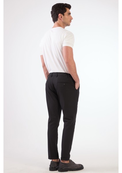 Siyah Bağcıklı Pileli Jogger Erkek Pantolon modelleri