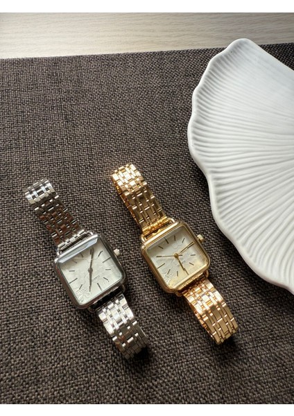 Retro Minimal Metal Kordon Vintage Kadın Kol Saati Kare fiyatları