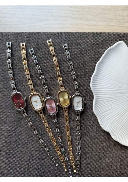 Retro Minimal Zincir Kordon Vintage Kadın Kol Saati fiyatları