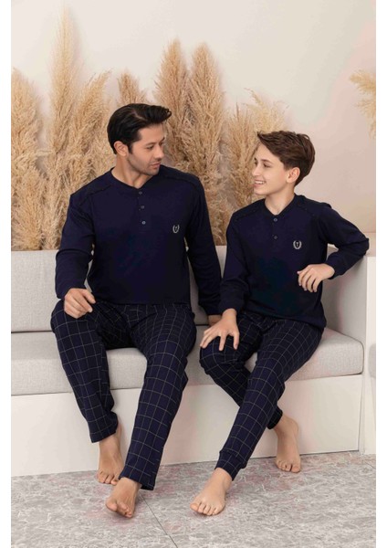 Baba Oğul Kombin Yapılabilir Uzun Kollu Interlok Pijama Takımı fiyatları