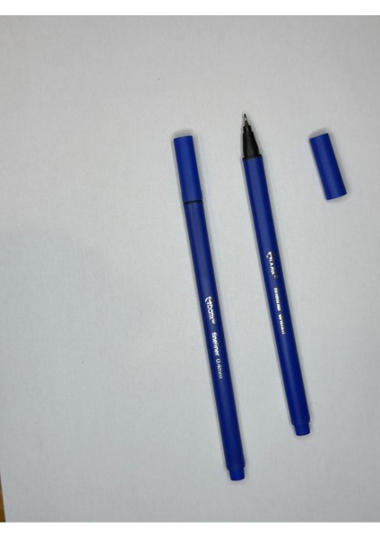 Fineliner 0,4 mm Keçeli Kalem (2 Adet Sarı+ 2 Adet Mavi) 4 Adet