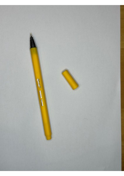 Fineliner 0,4 mm Keçeli Kalem (2 Adet Sarı+ 2 Adet Mavi) 4 Adet