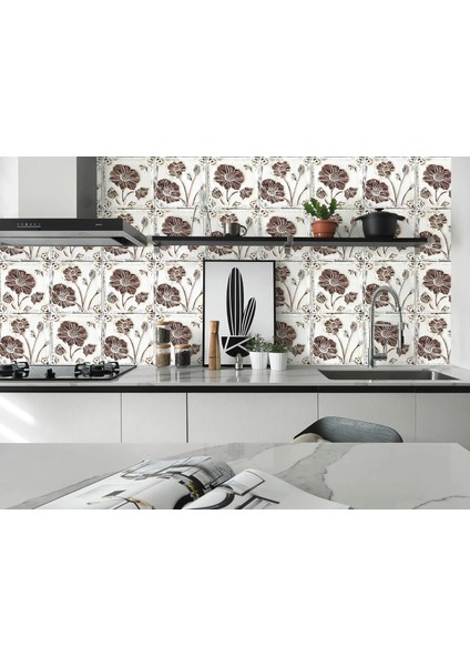 Mutfak Tezgah Arası Kaplama 60CM x 100CM Desenli Yapışkanlı Folyo Fayans Masa Dolap Kaplama Sticker modelleri