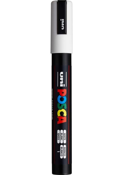 Posca Uni Pc-1mr Renkli Boya Marker Kalemler Ultra Ince 0,7 mm Beyaz (3 Adet) modelleri
