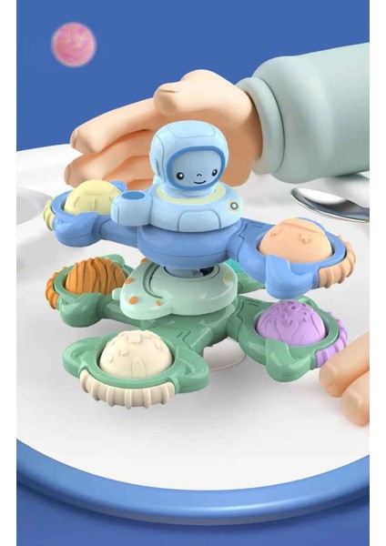 3'lü Vantuz Spinner Renkli Oyuncak Bebekler Için Duyusal Oyuncaklar Banyo Oyuncaklar