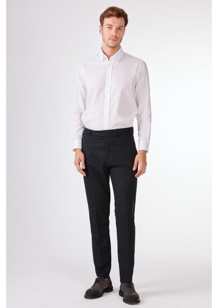 Koyu Lacivert Armürlü Slim Fit Casual Takım Elbise fiyatları