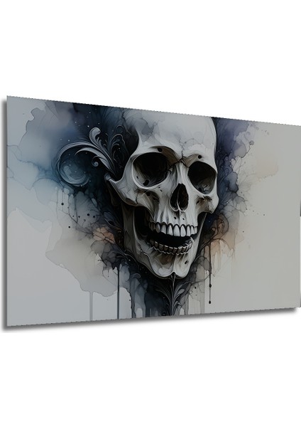 Gotik Suluboya Görünümlü Kafatası Sanatı Ev/işyeri/ofis/salon Ahşap Dekoratif Kare Tablo modelleri