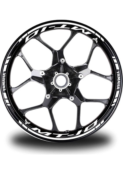 Beyaz Yamaha R1M Takım Jant Sticker Etiket