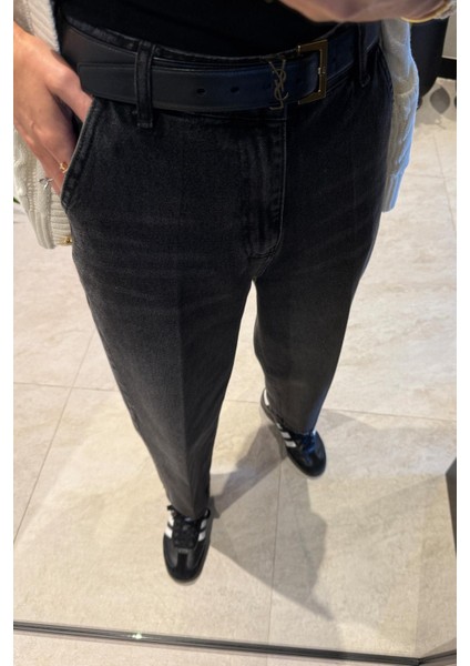 Füme Yüksek Bel Baggy Jean RM3004 modelleri