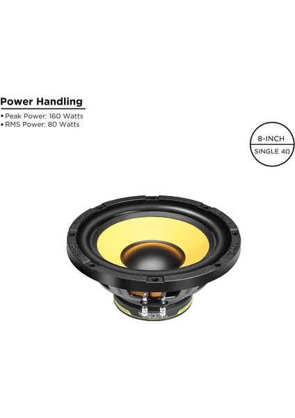 Lw-8s4 20CM Subwoofer (160 Watt) fiyatları