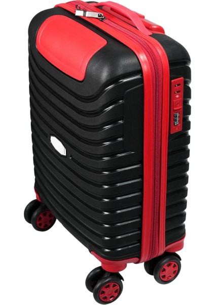 Pp Underseat Küçük Boy Siyah-Kırmızı Valiz 46X34X19 cm | 4 Tekerlek | Şifreli Kilit fırsatları