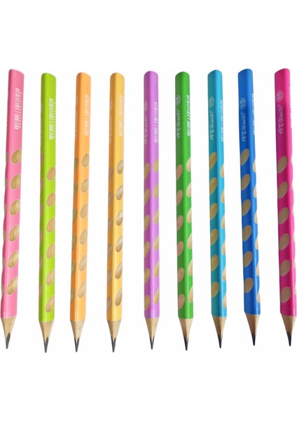 Jumbo Sağ Sol Tutuş Kalemi Elips Girintili Üçgen Kurşun Kalem Ilk Kalemim- Pembe indirimleri