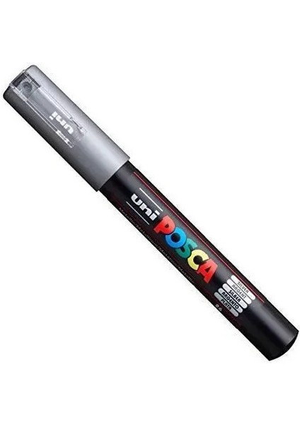 Posca Uni Pc-1mr Ultra Ince 0,7 mm (1 Adet Altın+1 Adet Gümüş+1 Adet Beyaz ve 1 Adet Siyah)