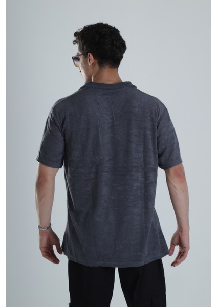 Erkek Antrasit T-Shirt Dokuma Kumaş fırsatları