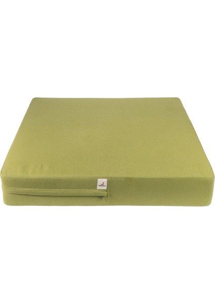 Yeşil Petarya Zabuton Meditasyon Minderi 1 Adet Ergonomik Tasarım