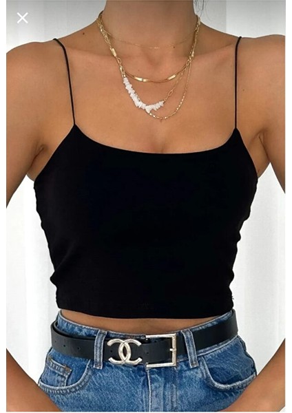 Askılı Crop Büstiyer Penye Bluz 2’li Set fırsatları