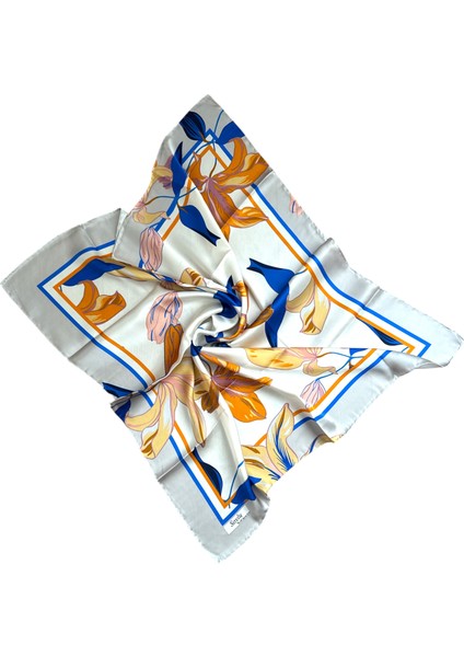 Çiçek Desen Sura Ipek Eşarp