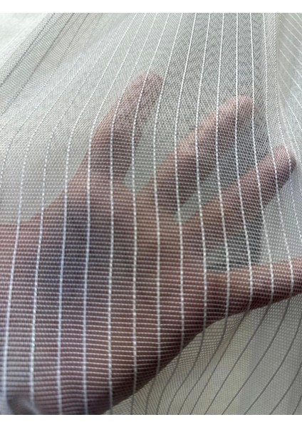 Nivemeshome Sedef 1811 1/3 Sık Pileli Çizgili Tül Perde Apm modelleri